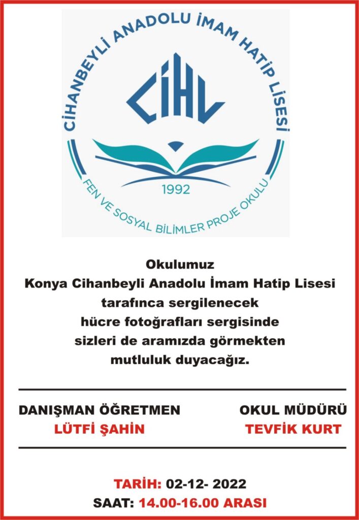 Cihanbeyli de hücre fotoğrafları sergisi Açılıyor