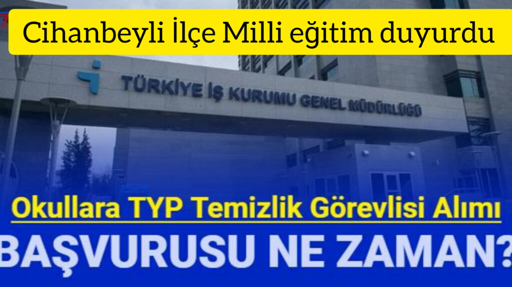 OKULLARA TYP İŞKUR BAŞVURULARI BAŞLIYOR